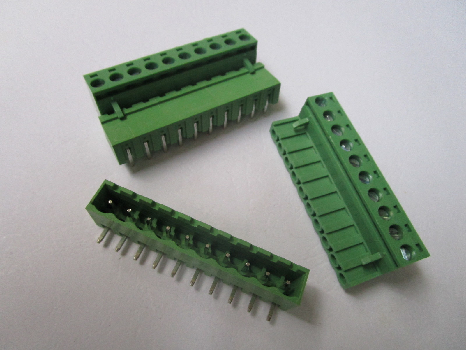 5 pcs Close Angle 10 pin 5.08mm Screw Terminal Block Connector Plugbale Type