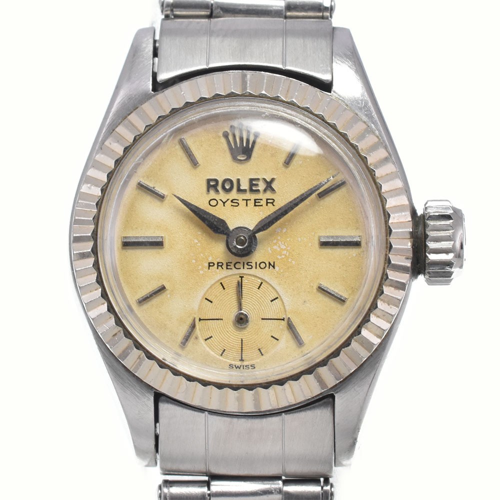 Rolex Watch 6525 Oyster Precision Silver Cal.1100 Beige Manual Winding Women’s