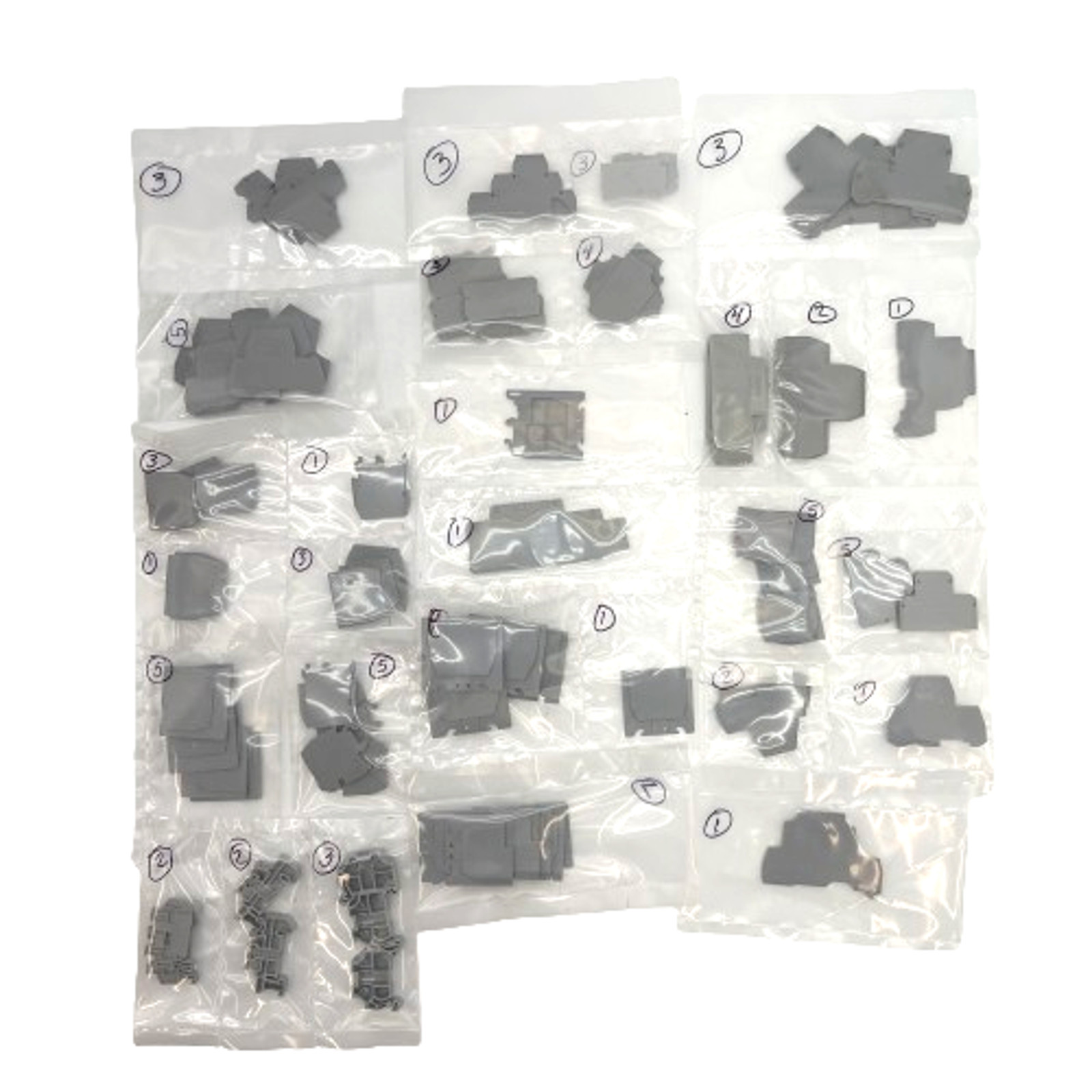 Mixed Lot of Entrelec, Wago Terminal Block End/Partition Plate Covers Gray