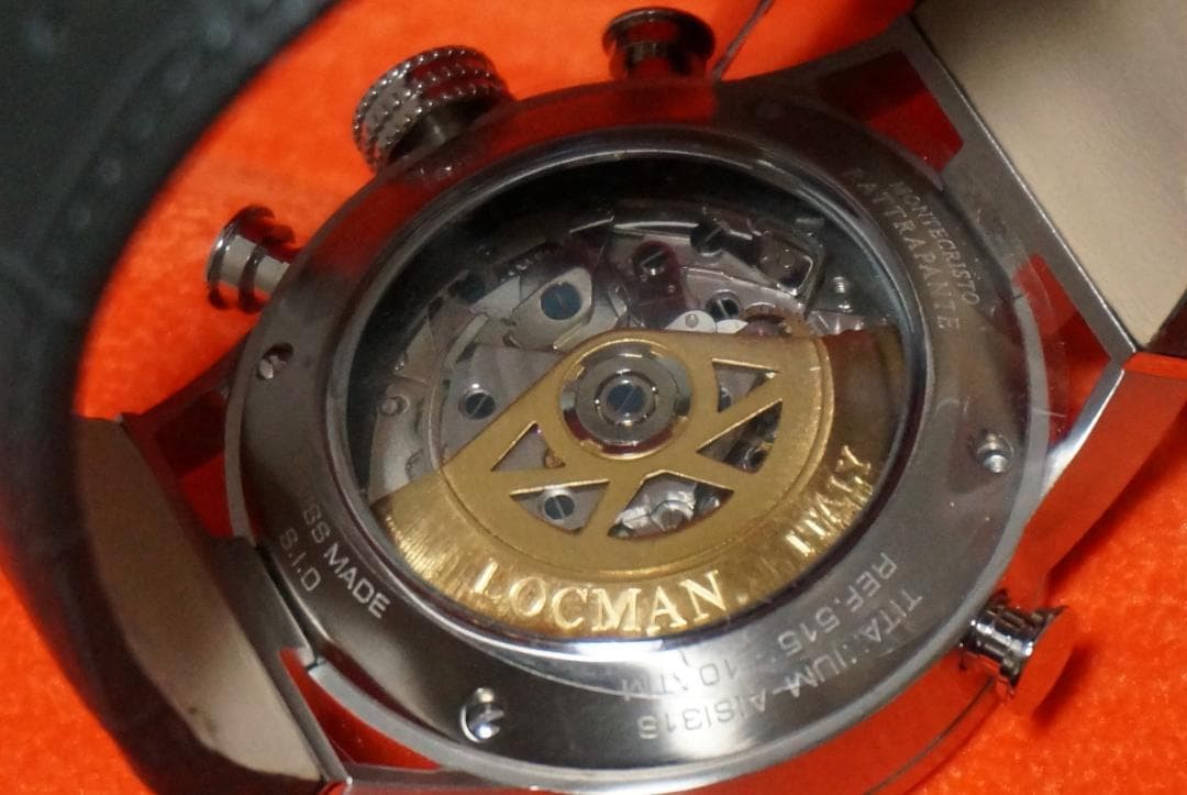 LOCMAN Wristwatch Automatic Split-Seconds Rattrapante w/Box instruction manual