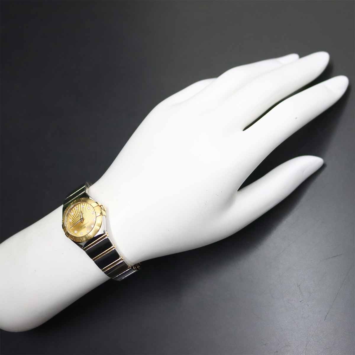 OMEGA Watch Constellation Brushed Two-Tone 123 20 24 60 58 002 K18YG Gold w/Box