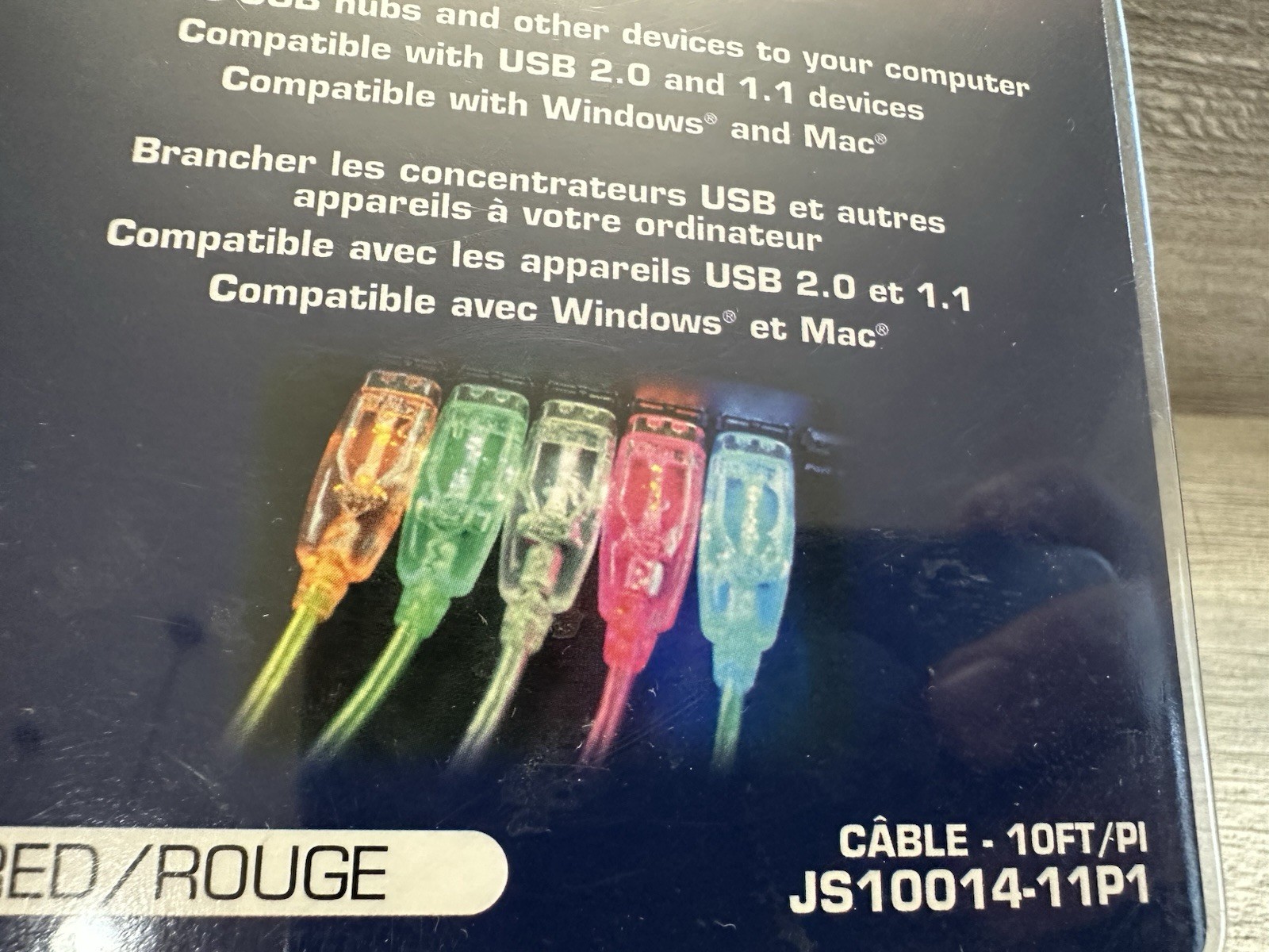 USB Cords DELPHI 10′ USB 2.0 Red LED LIGHT UP TYPE 10ft NEW!!! In Package