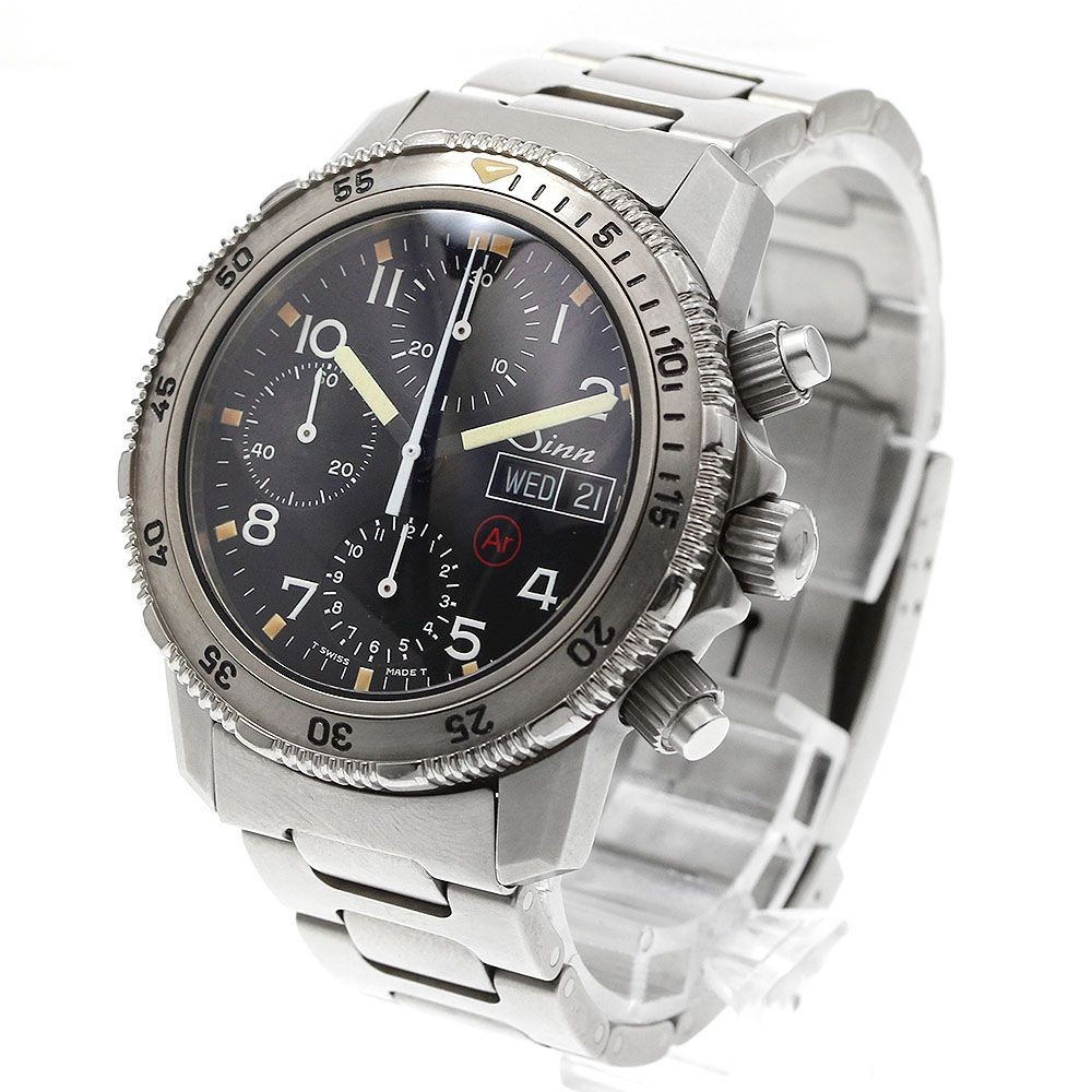 Sinn Watch 203 Day-Date Chronograph Automatic Men’s Black Dial Stainless Steel