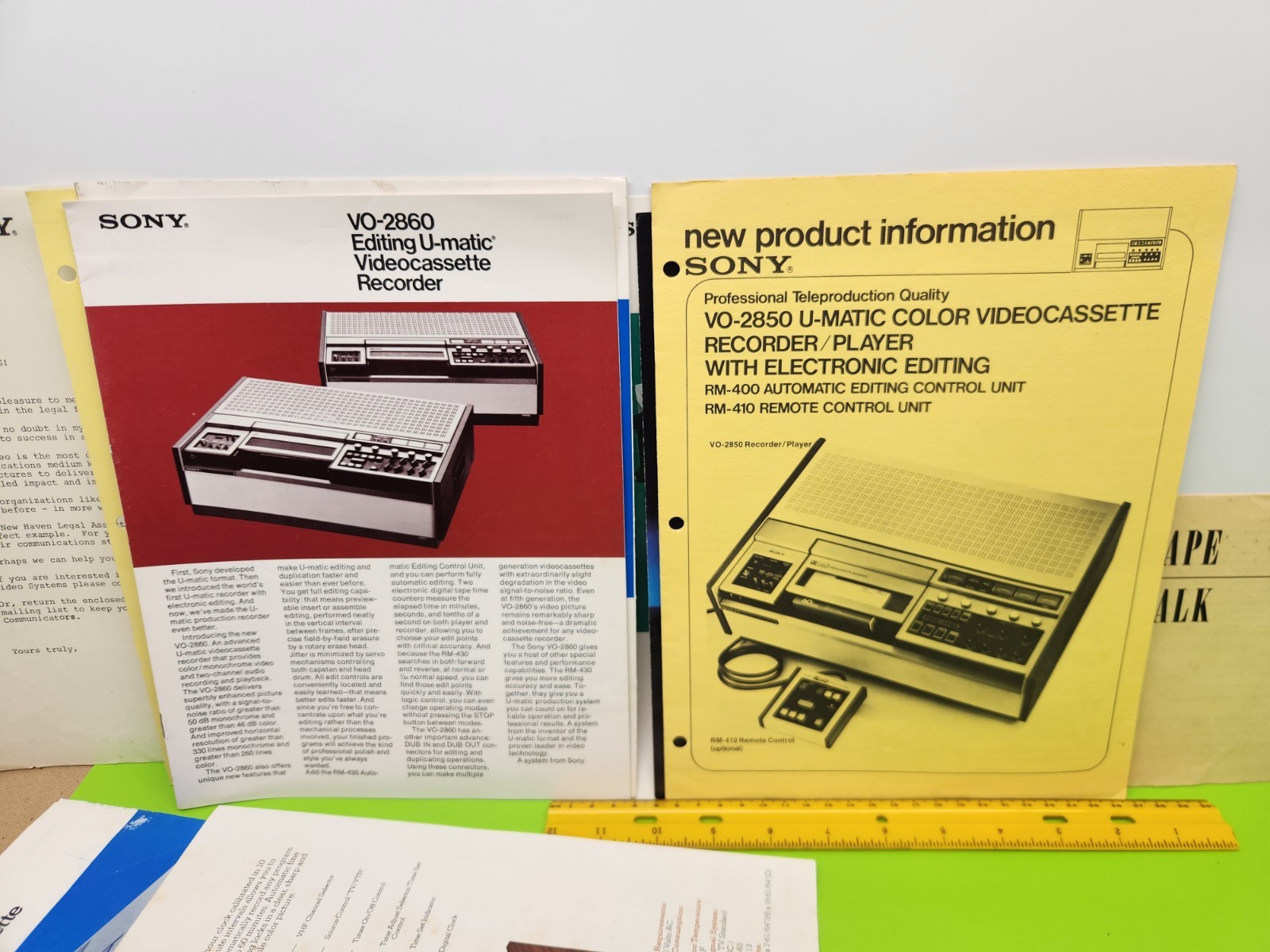 Vintage SONY Brand Electronics: VHS, Beta, Reel to Reel, etc. MANUALS Lot Of 10