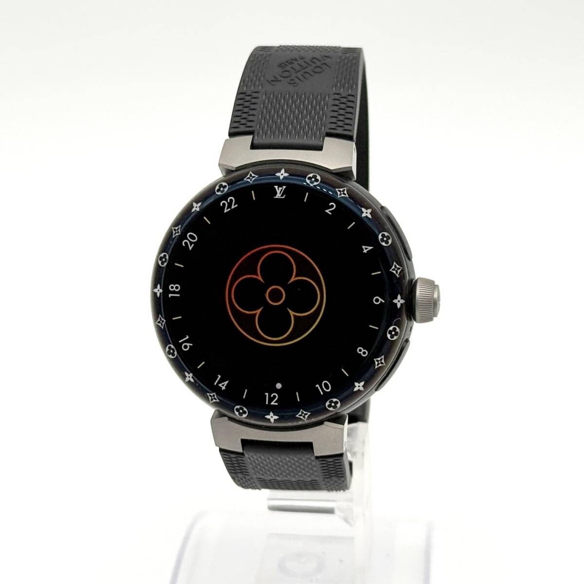 LOUIS VUITTON Smartwatch Tambour Horizon Digital Rubber QAD01Z Men’s Working