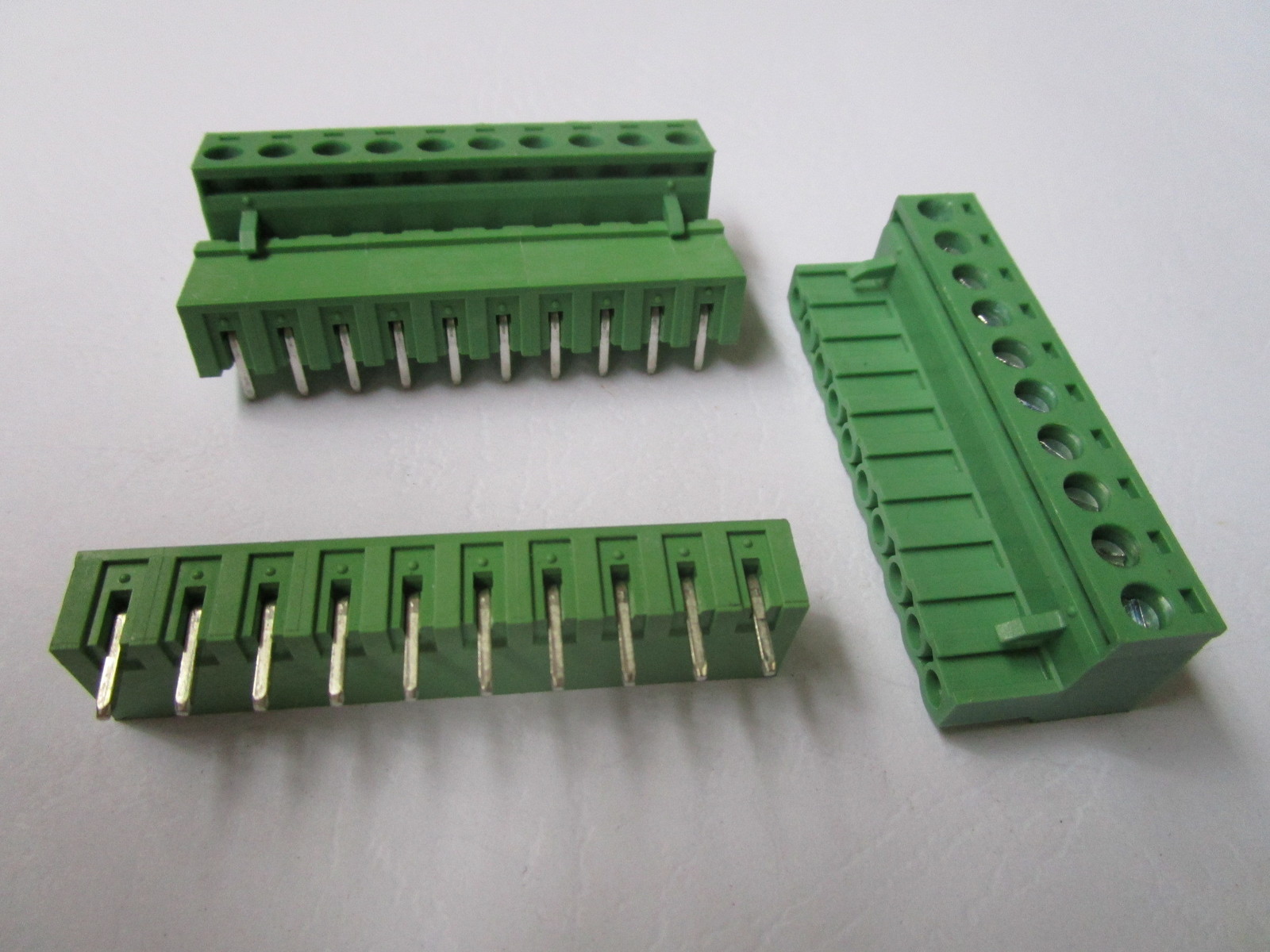 5 pcs Close Angle 10 pin 5.08mm Screw Terminal Block Connector Plugbale Type