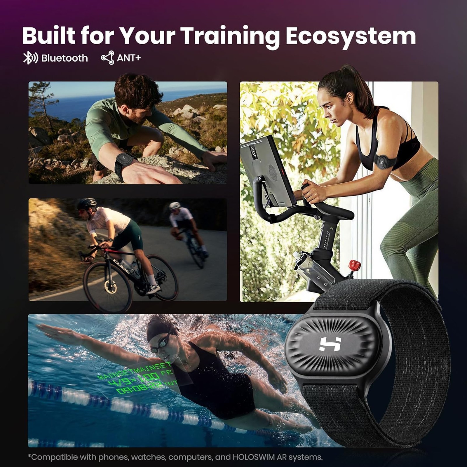 HandPlus Heart Rate Monitor Armband Optical Fitness Tracker, Zone Accuracy