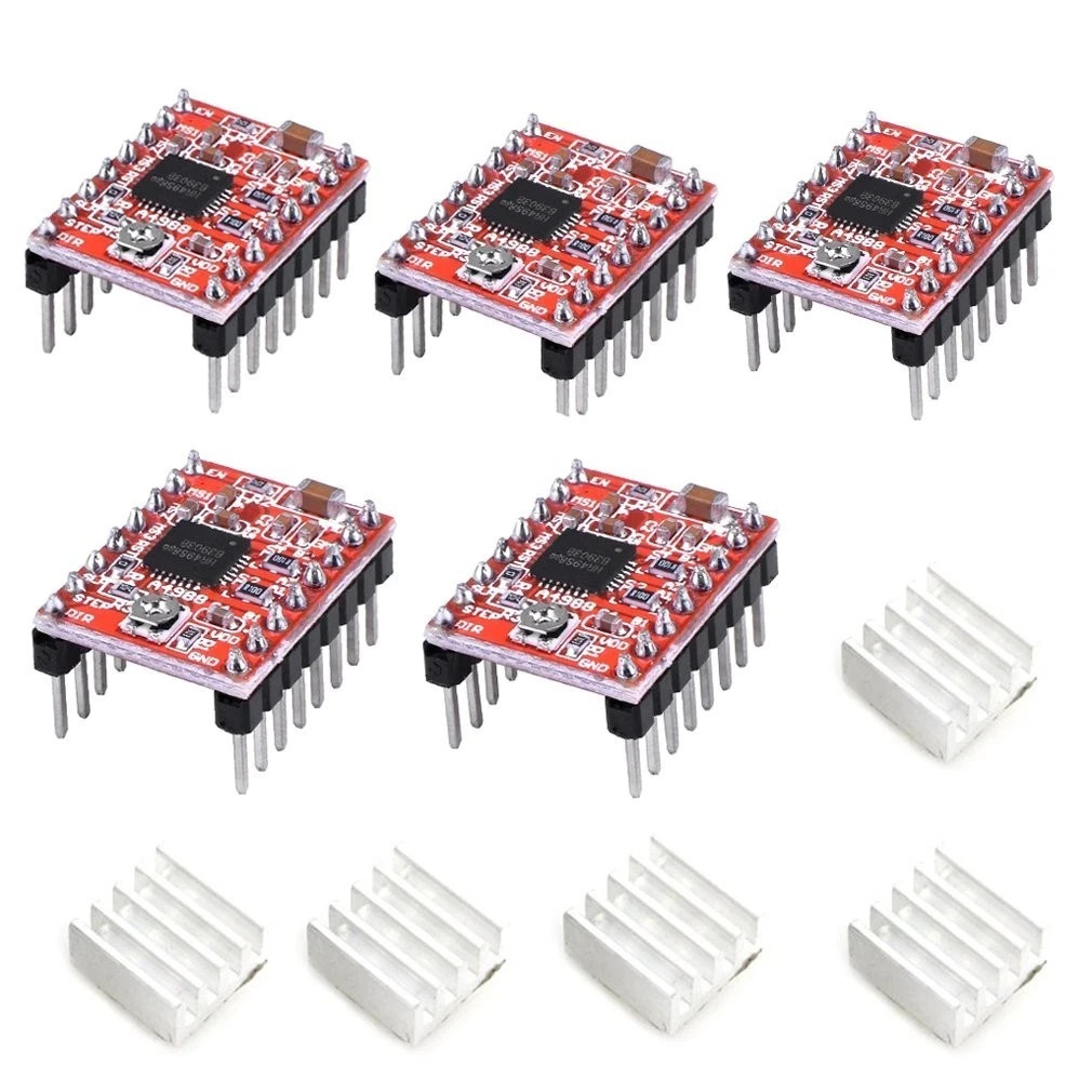 ShillehTek Original A4988 Motor Driver (with Heatsink,1.5A) for 3D Printers