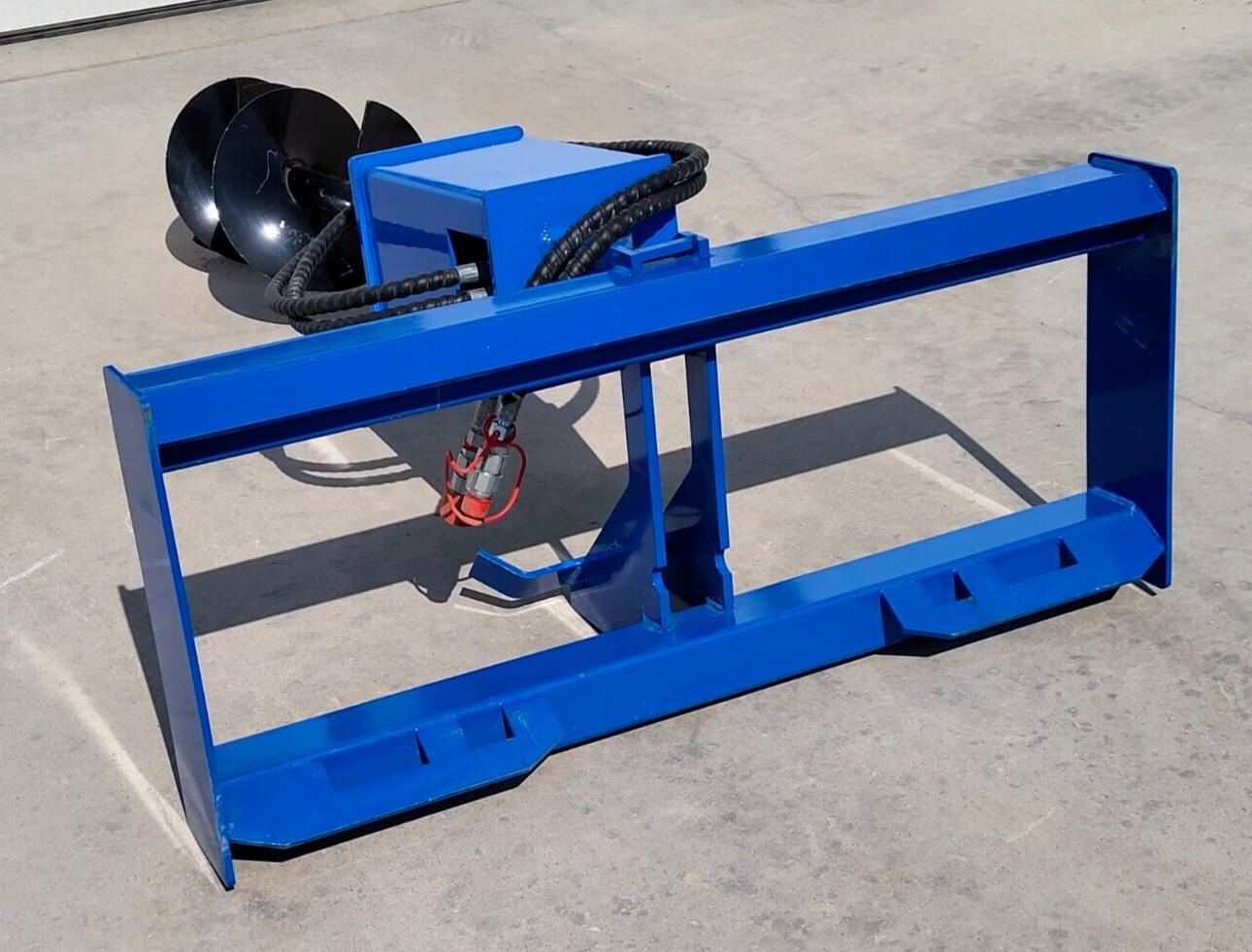 New Skid Steer Hydraulic Auger Attachment Post Hole DiggerIncludes 8″, 12″ & 16″