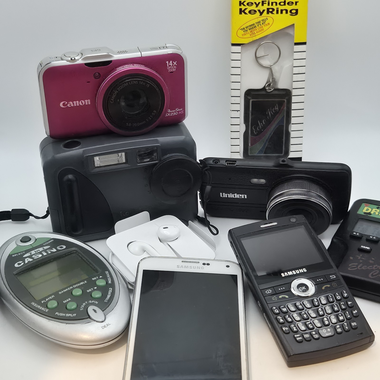 Canon Camera Kodak Samsung Mixed Electronics Lot Dash Cam Phone Gadgets Untested