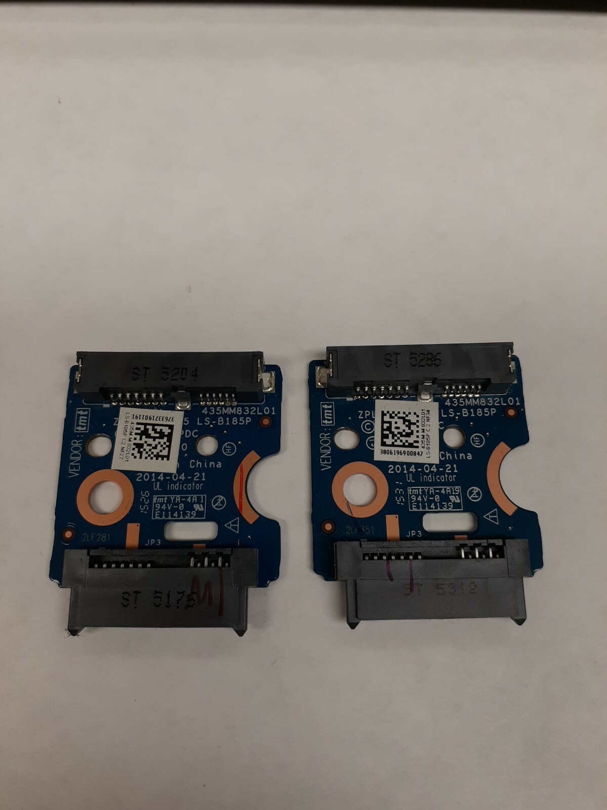 LOT OF 2 LS-B185P 435MM832L01 GENUINE HP DVD CONNECTOR BOARD PROBOOK 450 G2