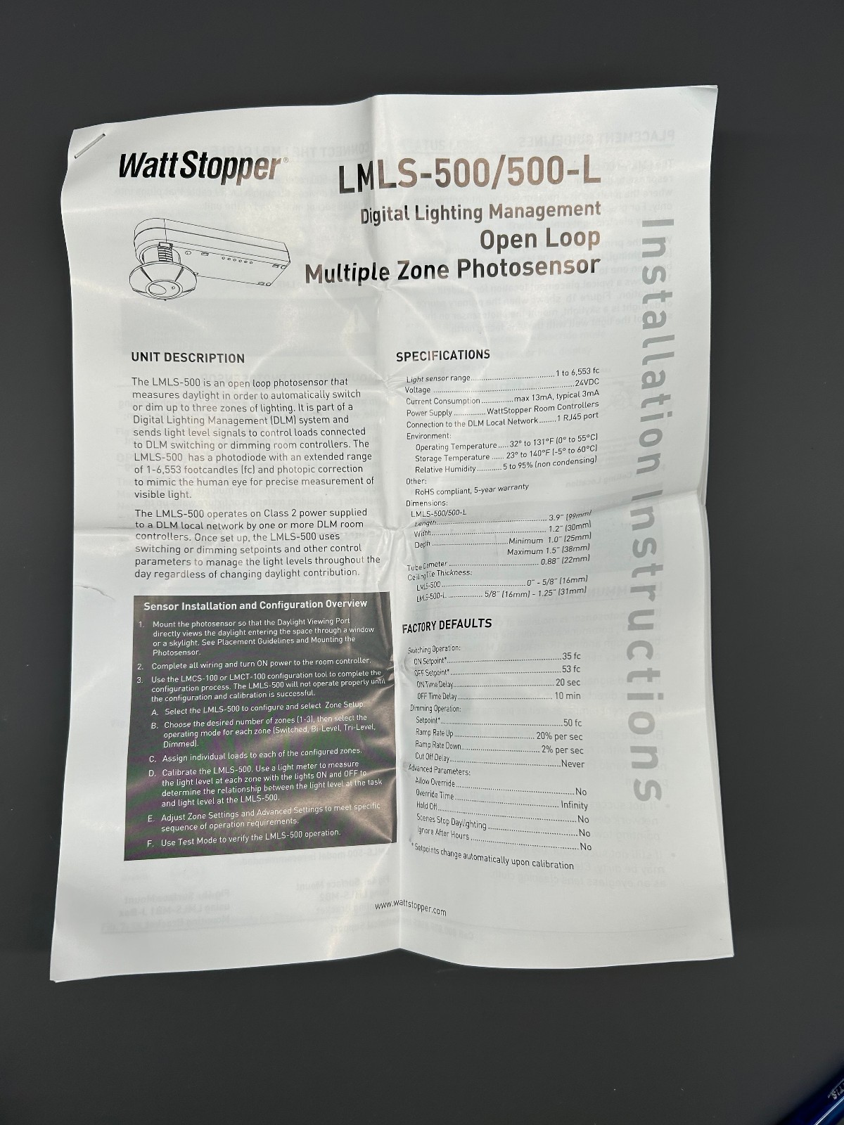 Wattstopper LMLS-500