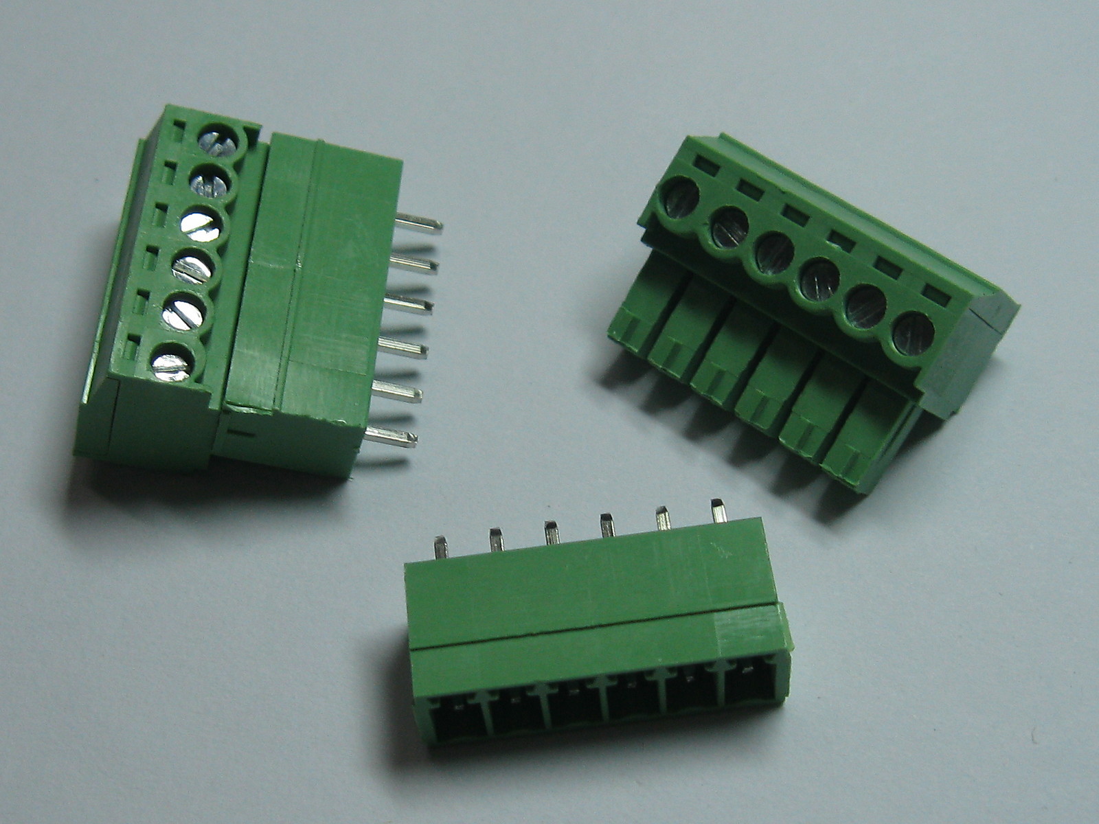 12 x Screw Terminal Block Connector 3.5mm 6pin/way Green Pluggable Type Straight