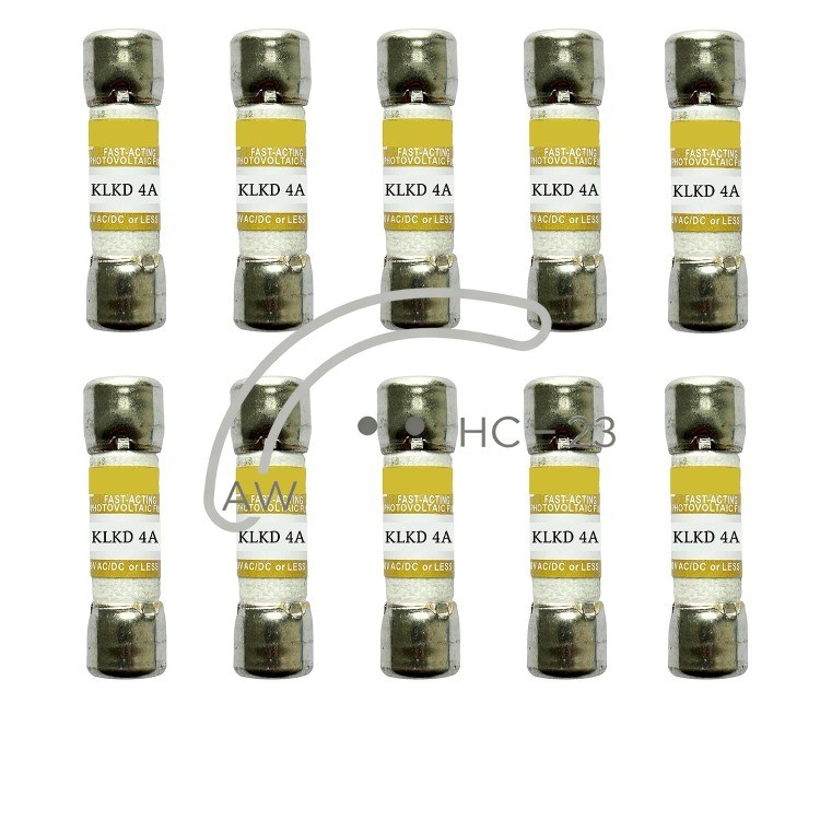 10PCS Littelfuse KLKD-4 4A 600Vac Midget Fast Acting Photovoltaic Fuse
