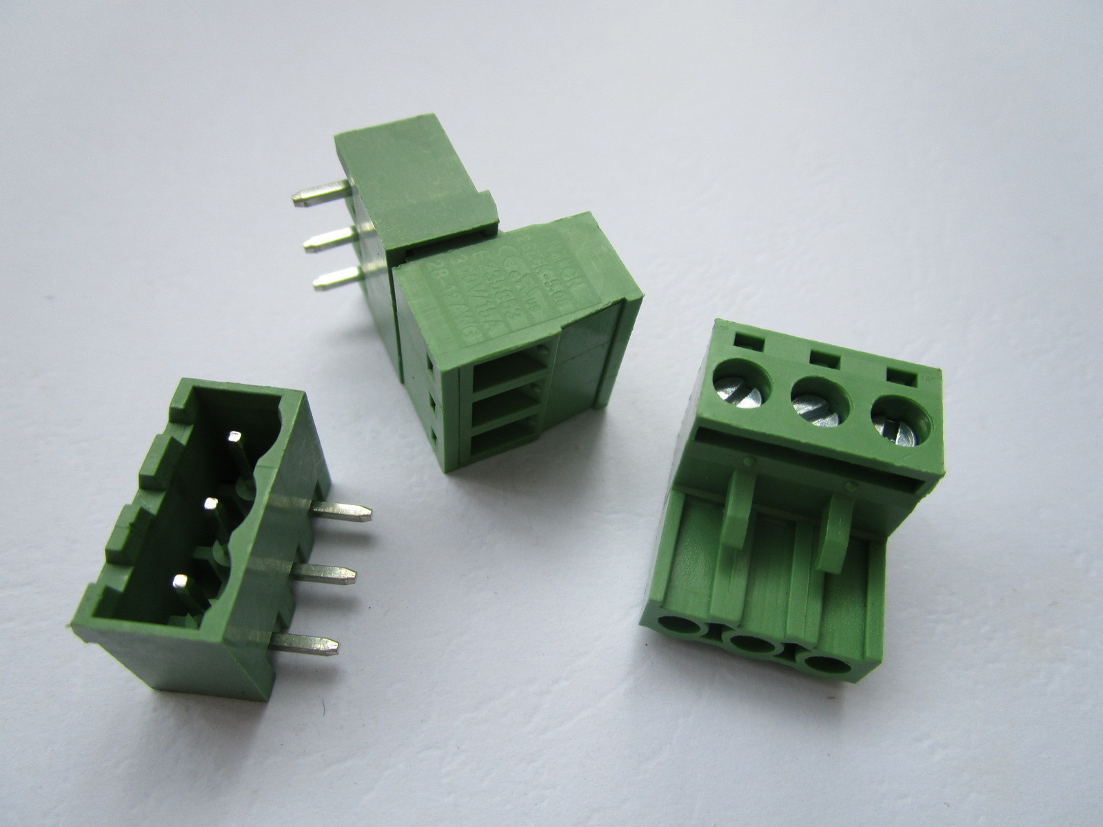 30 pcs Close Angle 3pin 5.08mm Screw Terminal Block Connector Pluggbale Type