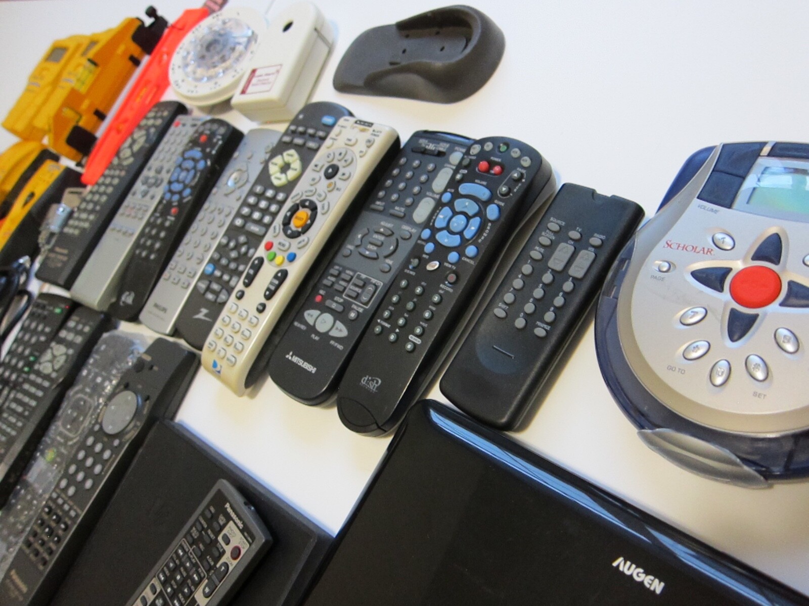 Mixed Lot of Electronics, remotes, Stud finder and more. T