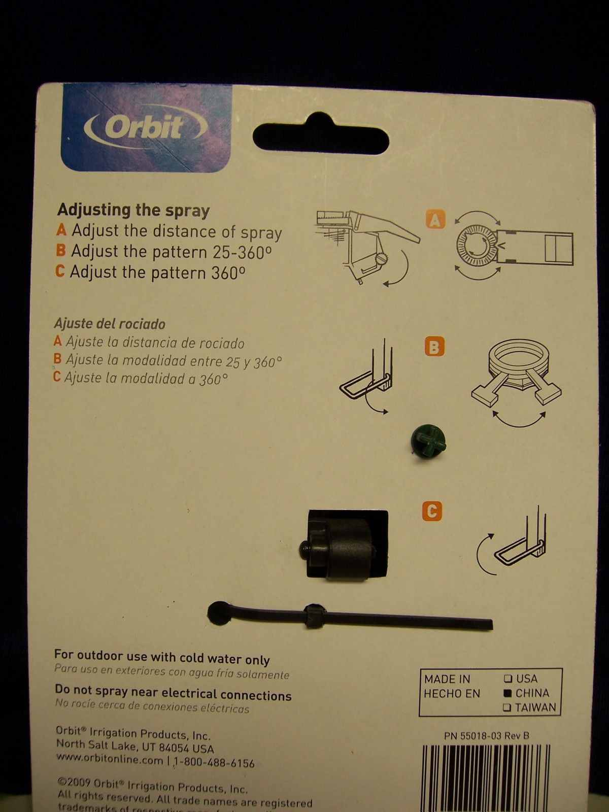6pcs ORBIT 55018 PLASTIC IMPACT SPRINKLER 25-360 DEGREES, 20-40′ 1/2″ MALE