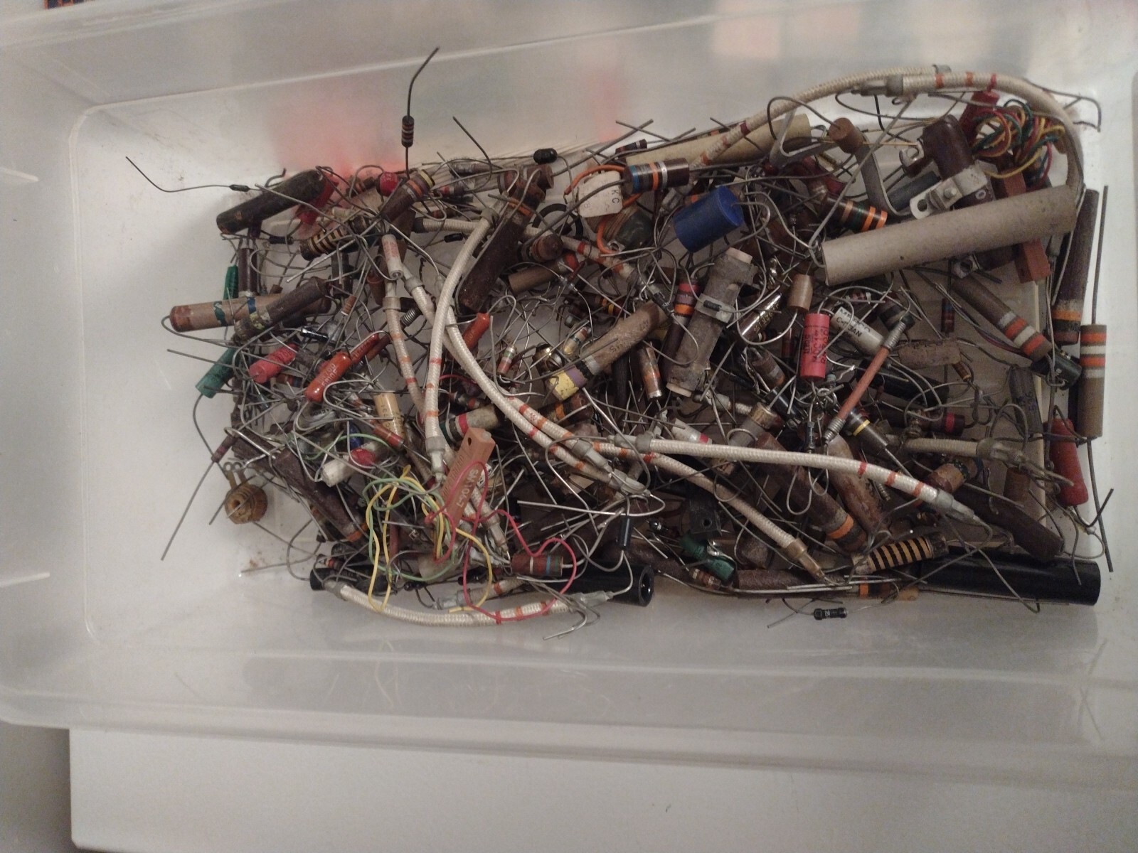 Vintage Assortment Of Electrical Components Olson Tung-sol Bulbs Etc