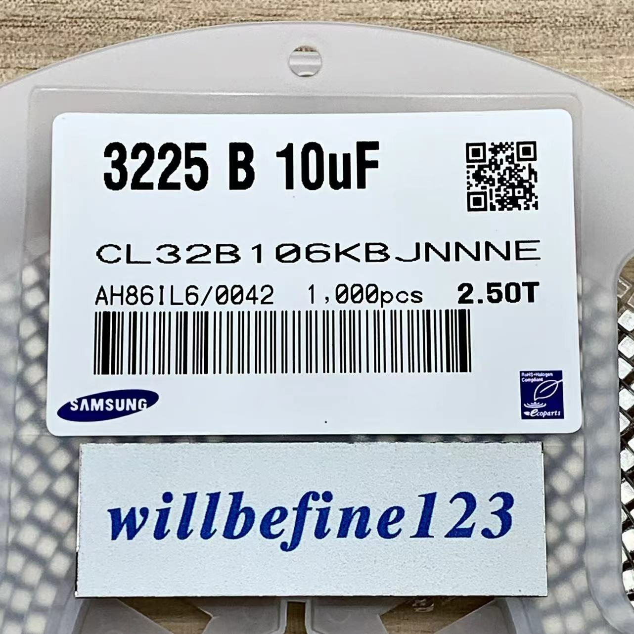 SMD capacitor 1210 106K 10UF withstand voltage 25V 50V X7R 10% CL32B106KBJNNNE