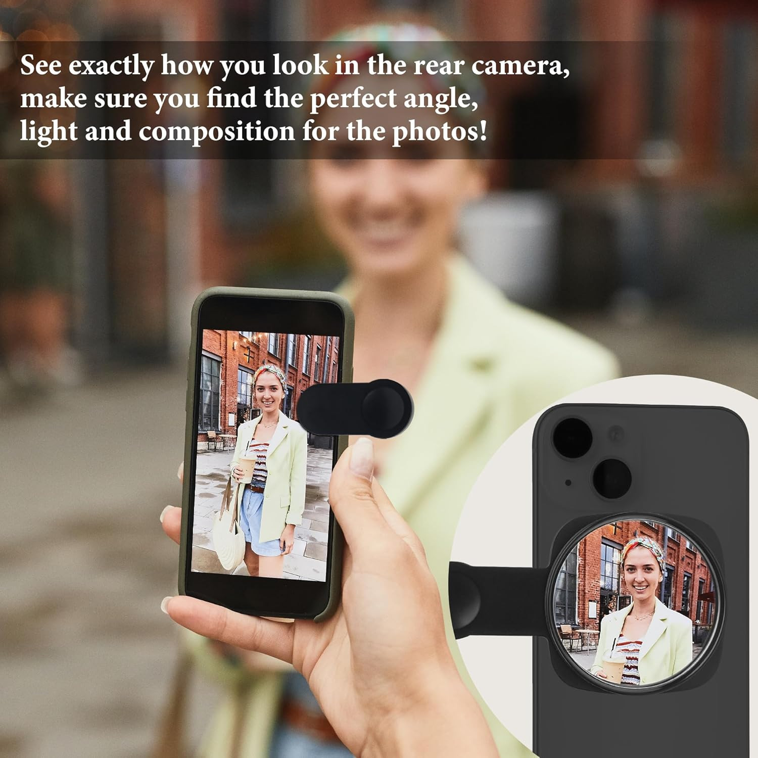 Phone Rear Camera Selfie Mirror – See How You Look in the Back Camera – for High