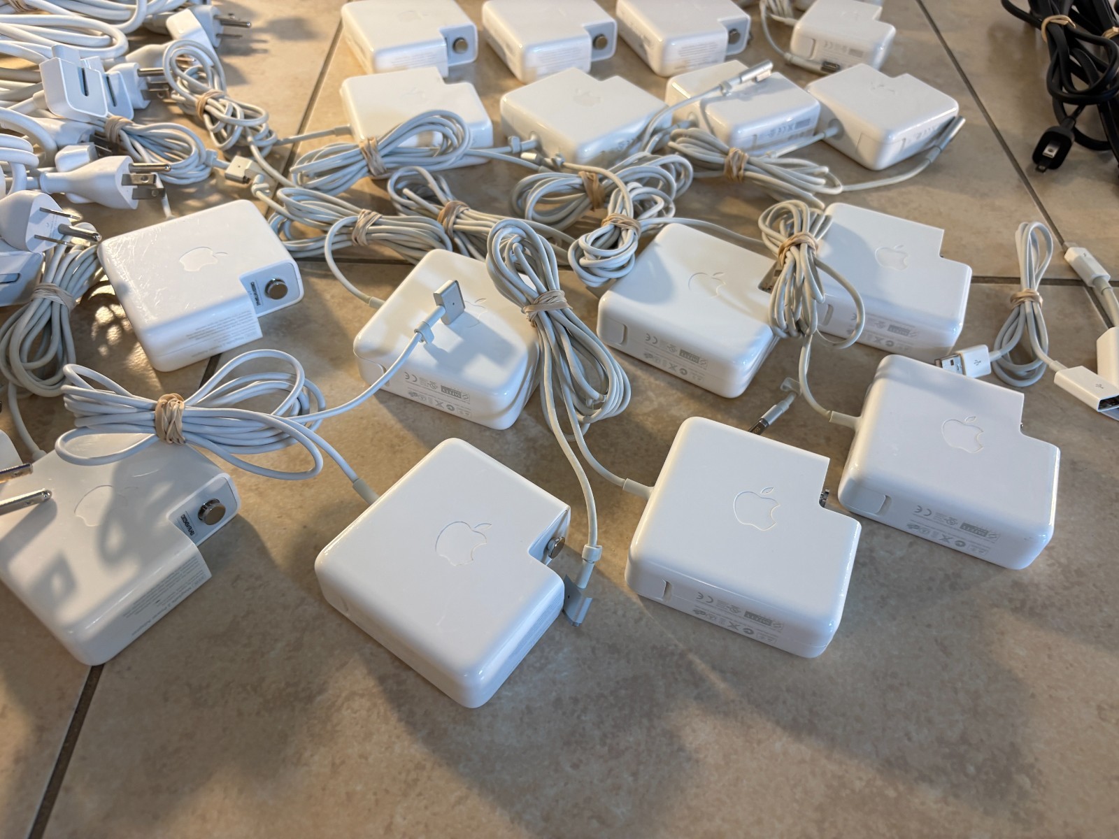 Lot of (49) Genuine Apple Adapters Cables & Accessories Mixed Bundle Converters