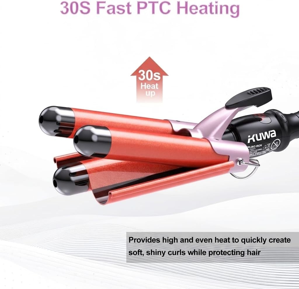 15 Variable Temperature Crimper Hair Tool，1 Inch Hair Crimper，60 Min Auto-Off…