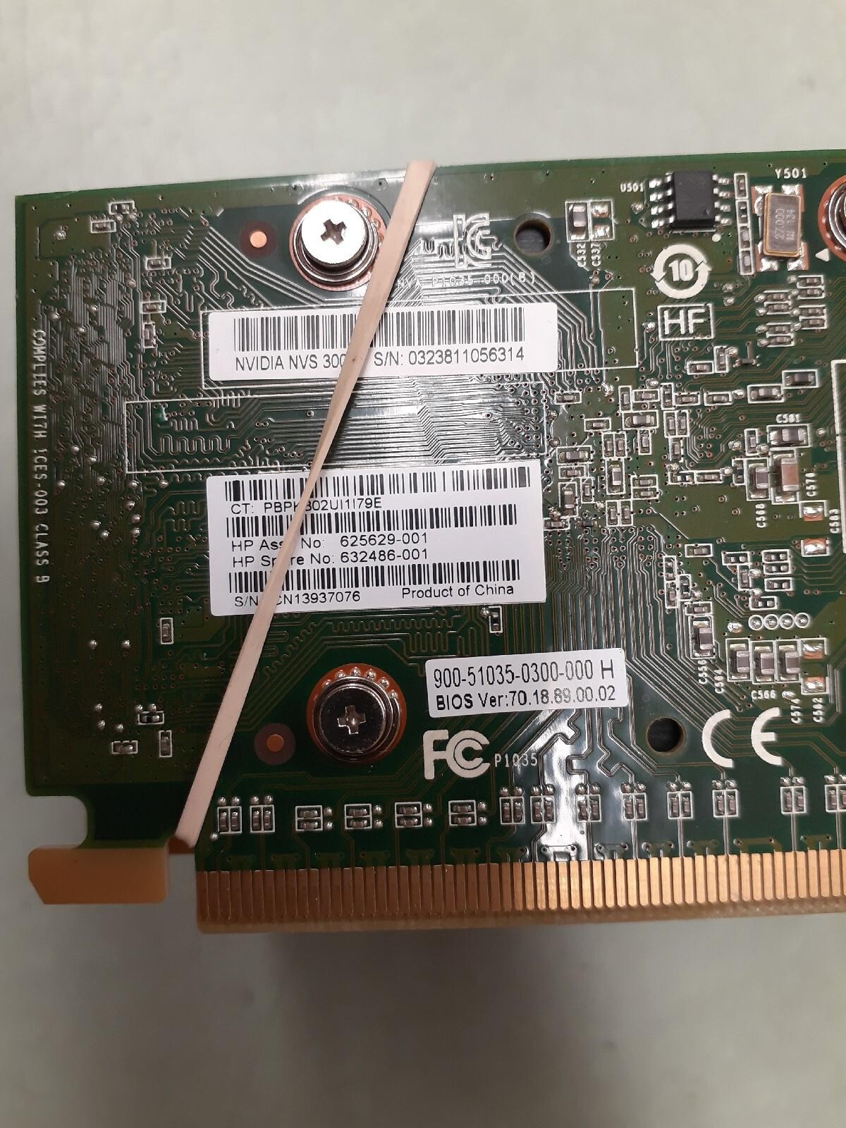 Lot of 6 HP NVIDIA QUADRO NVS300 Full Profile Video Card DMS-59 625629-001