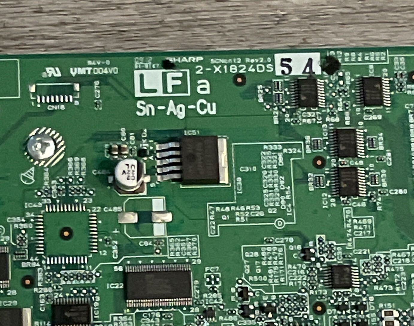 Lot 3 Sharp SN-Ag-Cu Rev 2.0 PRINTED CIRCUIT Board 2-x1824ds54 C3