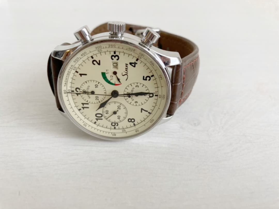 Sinn Watch 956 Leather Band Chronograph Men’s Auth Rare