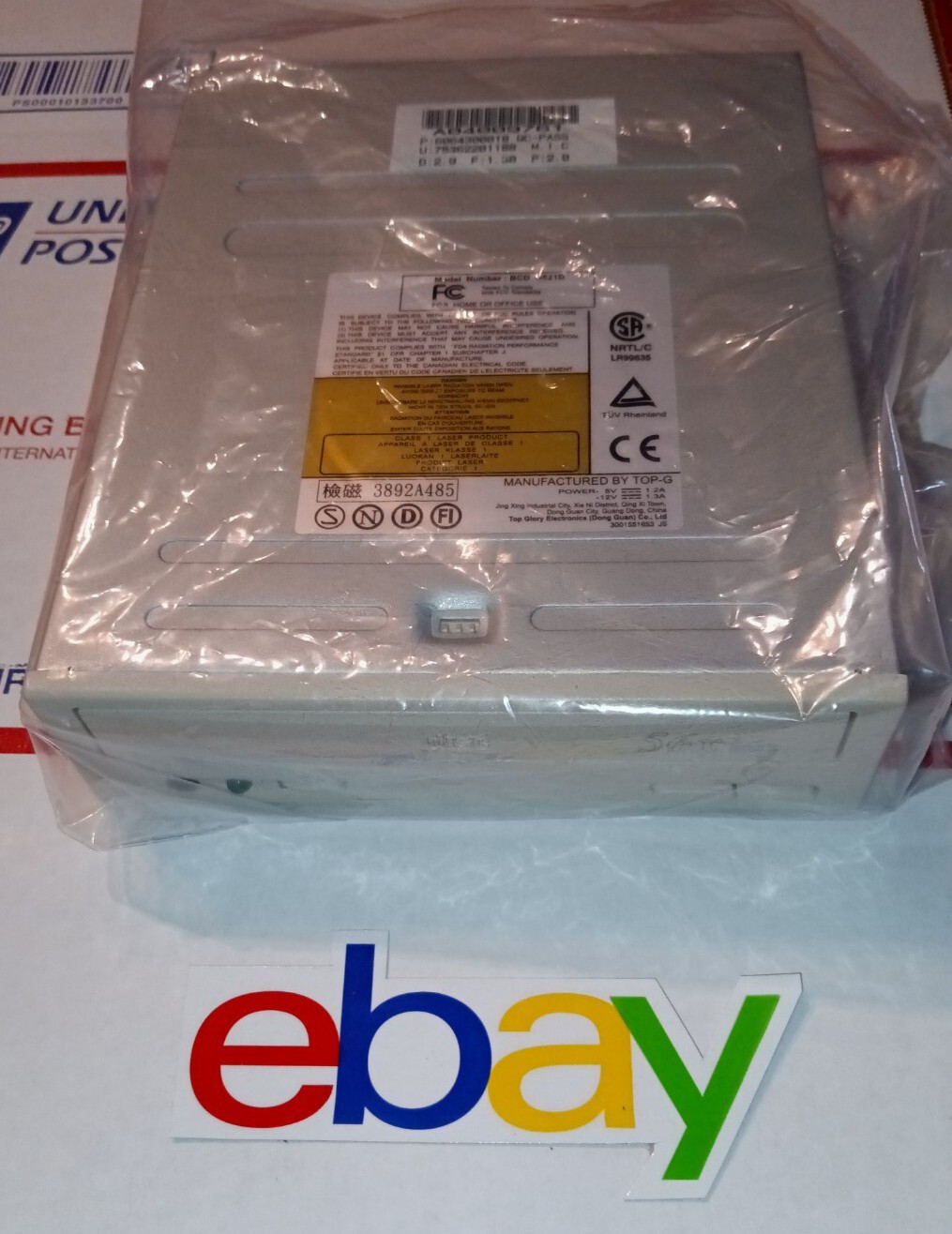 Vintage TOP GLORY ELECTRONICS BCD G621D 56x CD-ROM IDE Drive New!!