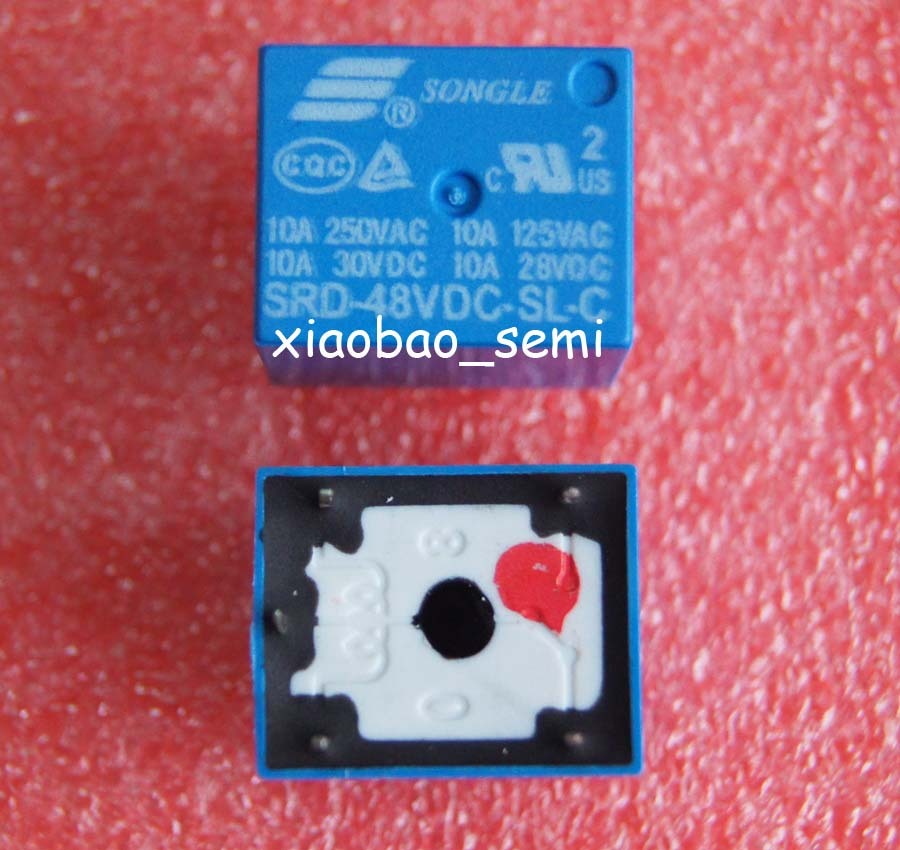 50PCS SRD-48VDC-SL-C 48VDC ORIGINAL SONGLE Relay 5PIN
