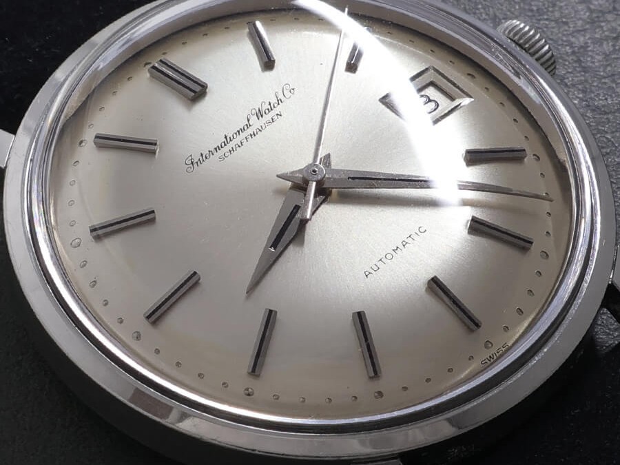 IWC Old Inter R804A SSｘLeather Original Dial 1966 Silver Automatic Overhauled