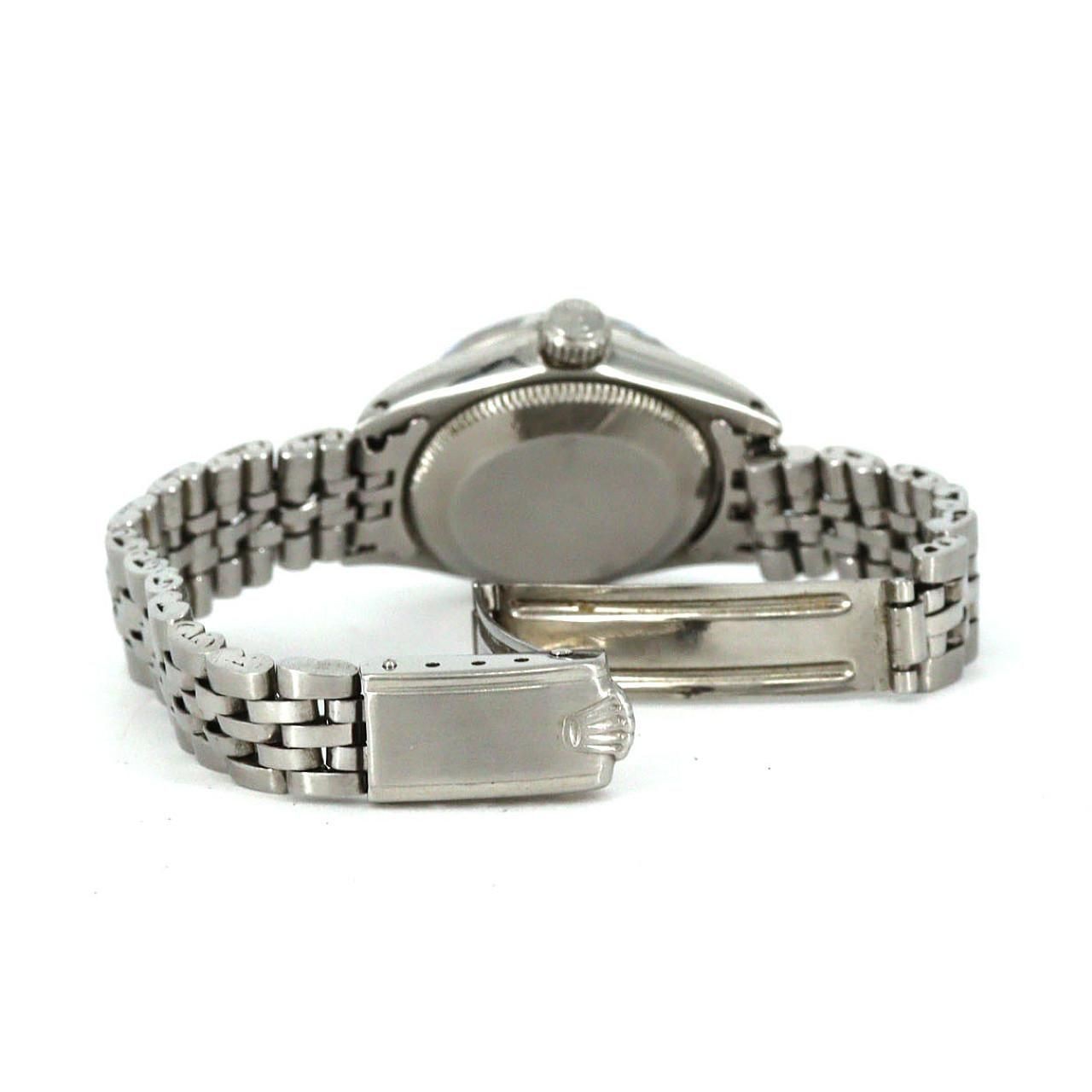 Rolex Watch Oyster Perpetual Date 6517 Automatic Stainless Steel White Gold