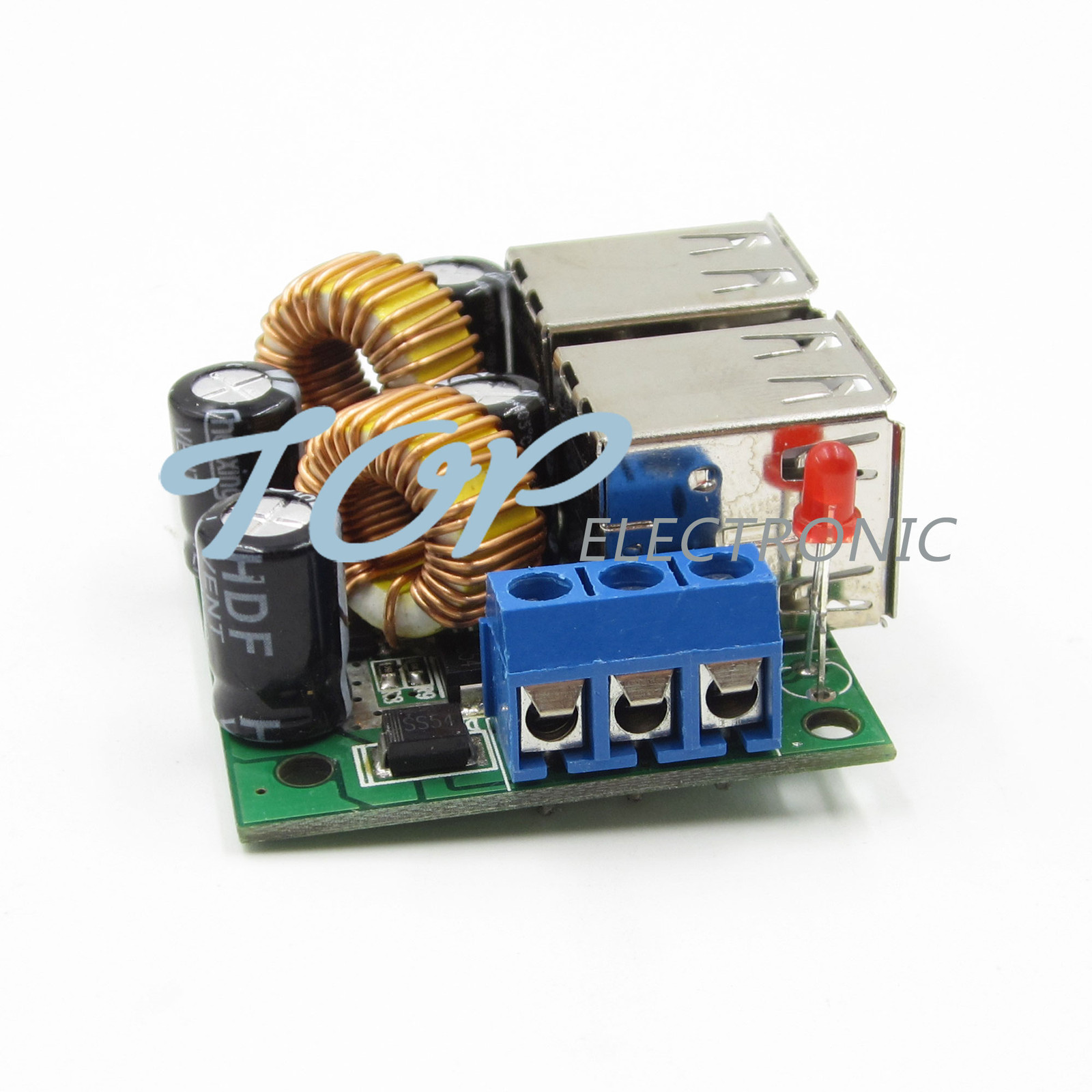 4-USB Port Step-down Power Supply Converter Board Module DC 12V 24V 40V to 5V 5A