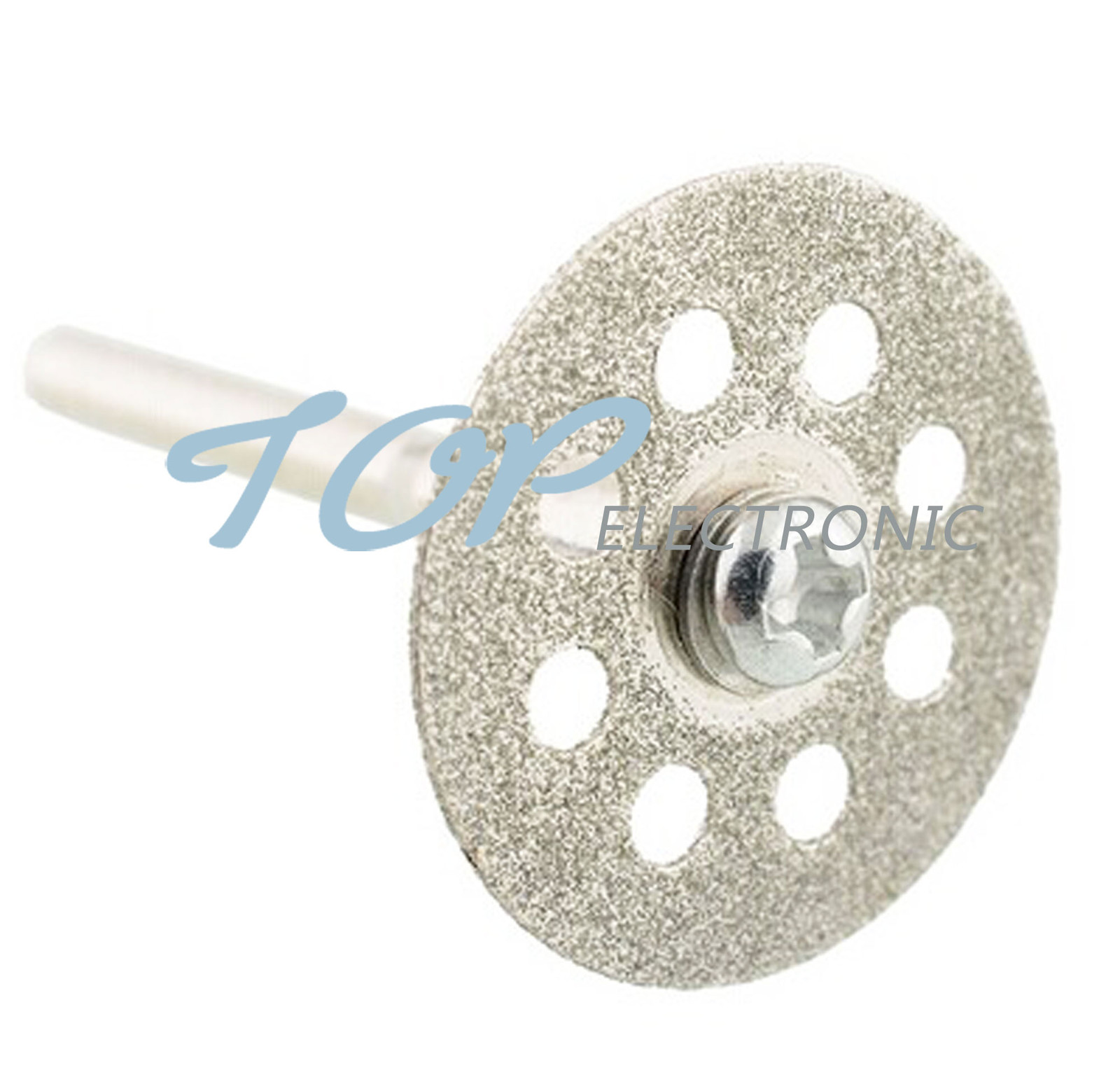 10PCS Mini 22mm Vented Rotary Diamond Cutting Disks+Mandrel Dremel Tools DIY