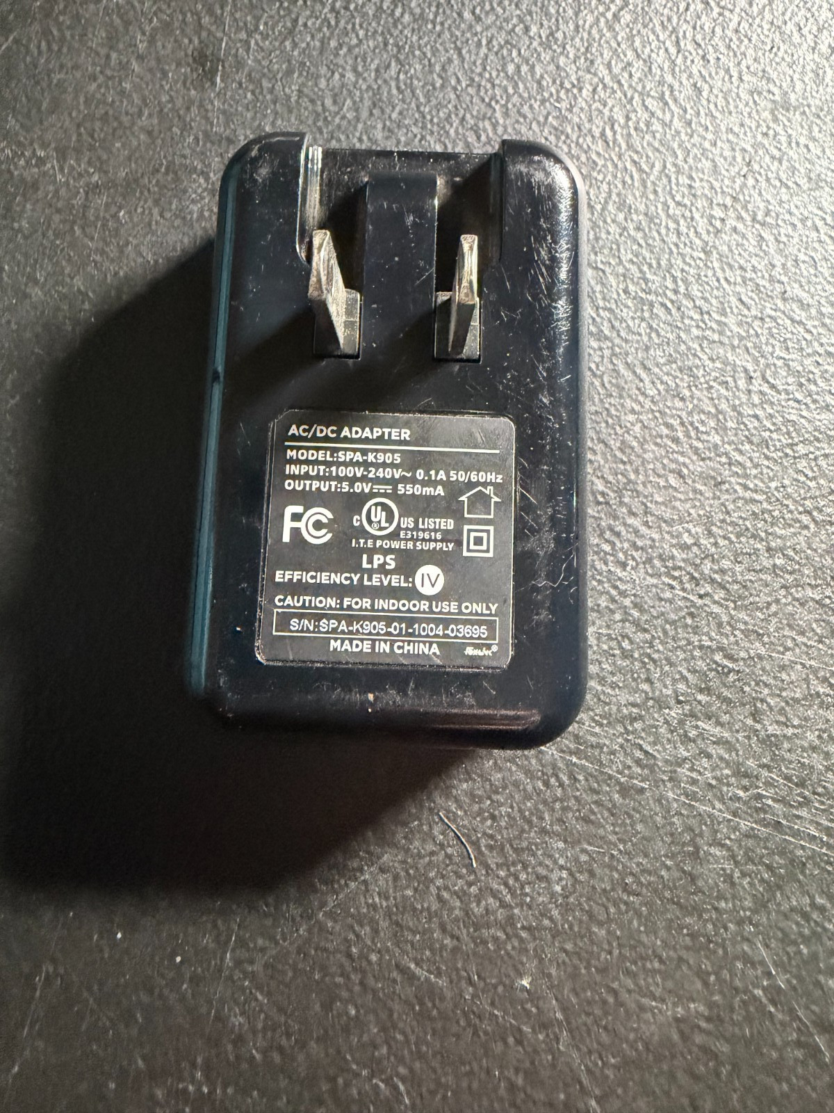 BlueAnt SPA-K905 ITE Power Supply Transformer AC/DC Adapter Output 5V 550mA