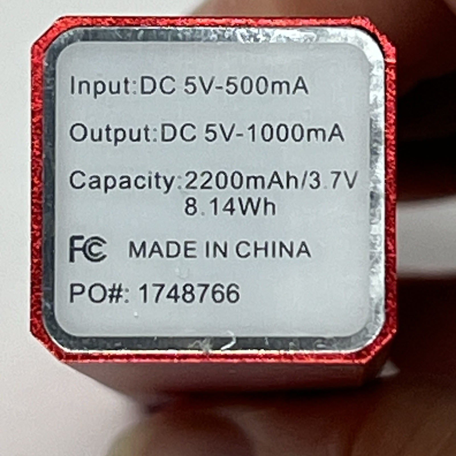 Benihana Branded Jolt Charger With Connector Red Cellphone USB Item: 7120-15