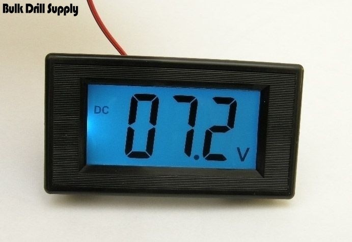 1pcs 3 1/2 Blue LCD Digital Volt Panel Meter DC7.5-30V Fast shipping