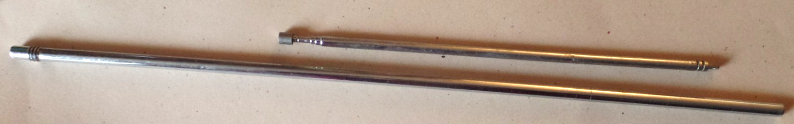 2 Vintage Thin Metal Pole Pieces For Parts or Repair
