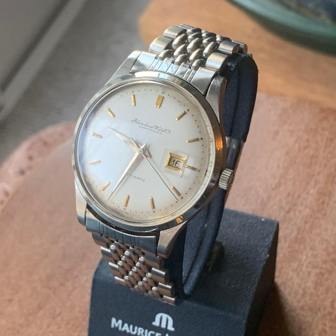 IWC wristwatch Schaffhausen with gold-colored original Genuine Jubilee Bracelet