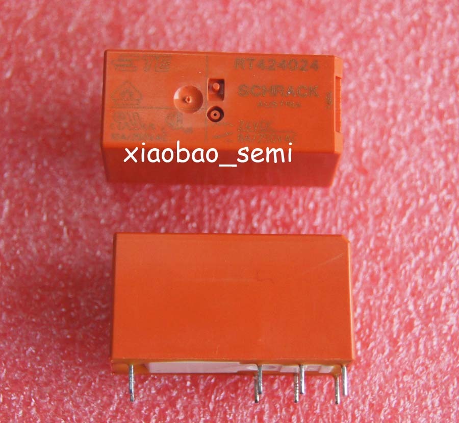 10PCS SCHRACK RT424024 24VDC ORIGINAL Tyco/TE Relay 8PINS