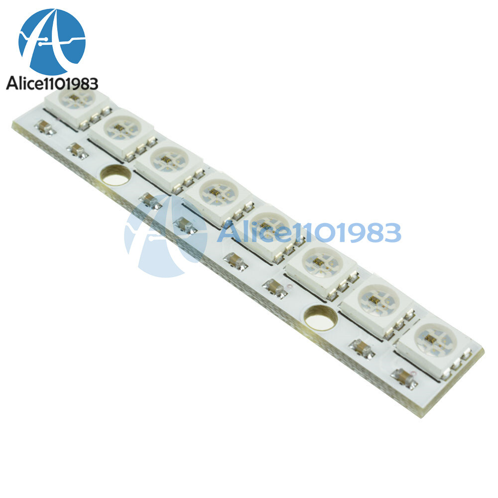 10PCS WS 2812 2811 5050 RGB LED Lamp Panel Module 5V 8-Bit Rainbow LED Precise