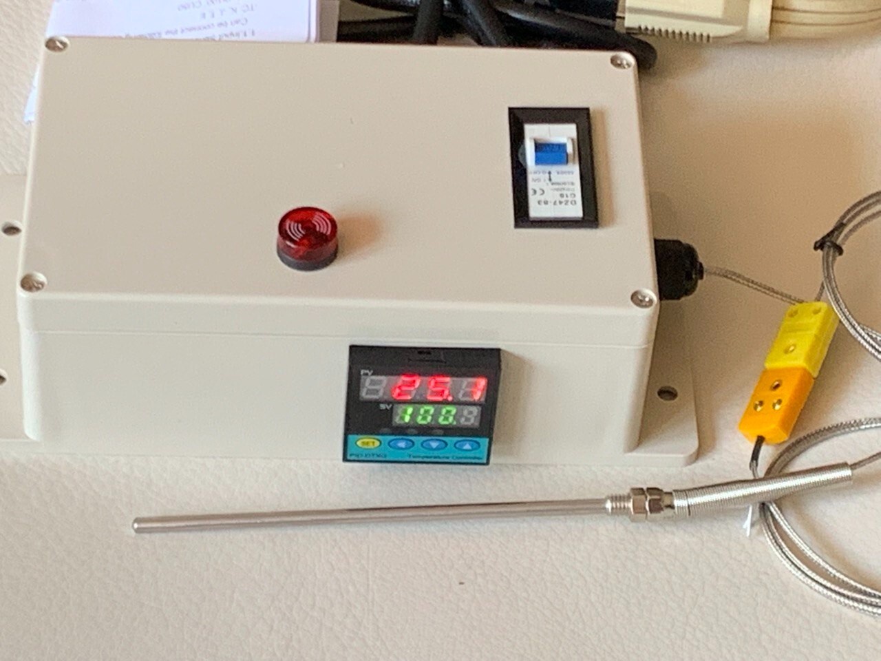 Plug & Play PID Temperature Controller Box SSR Out put Control with 6″ Tip Probe