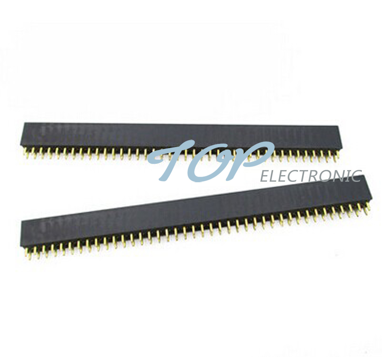 10PCS 2 x 40 2.54mm Double Row Female Pin Header gold-plated