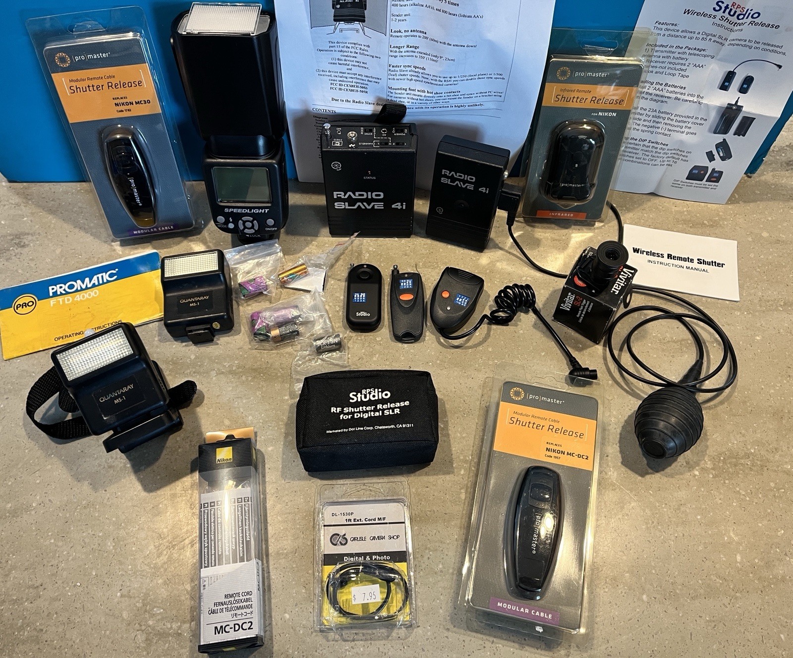 Assorted Lot Of Photography Equipment/ Parts ~ Cables, Electronics ~ AS IS Mixed