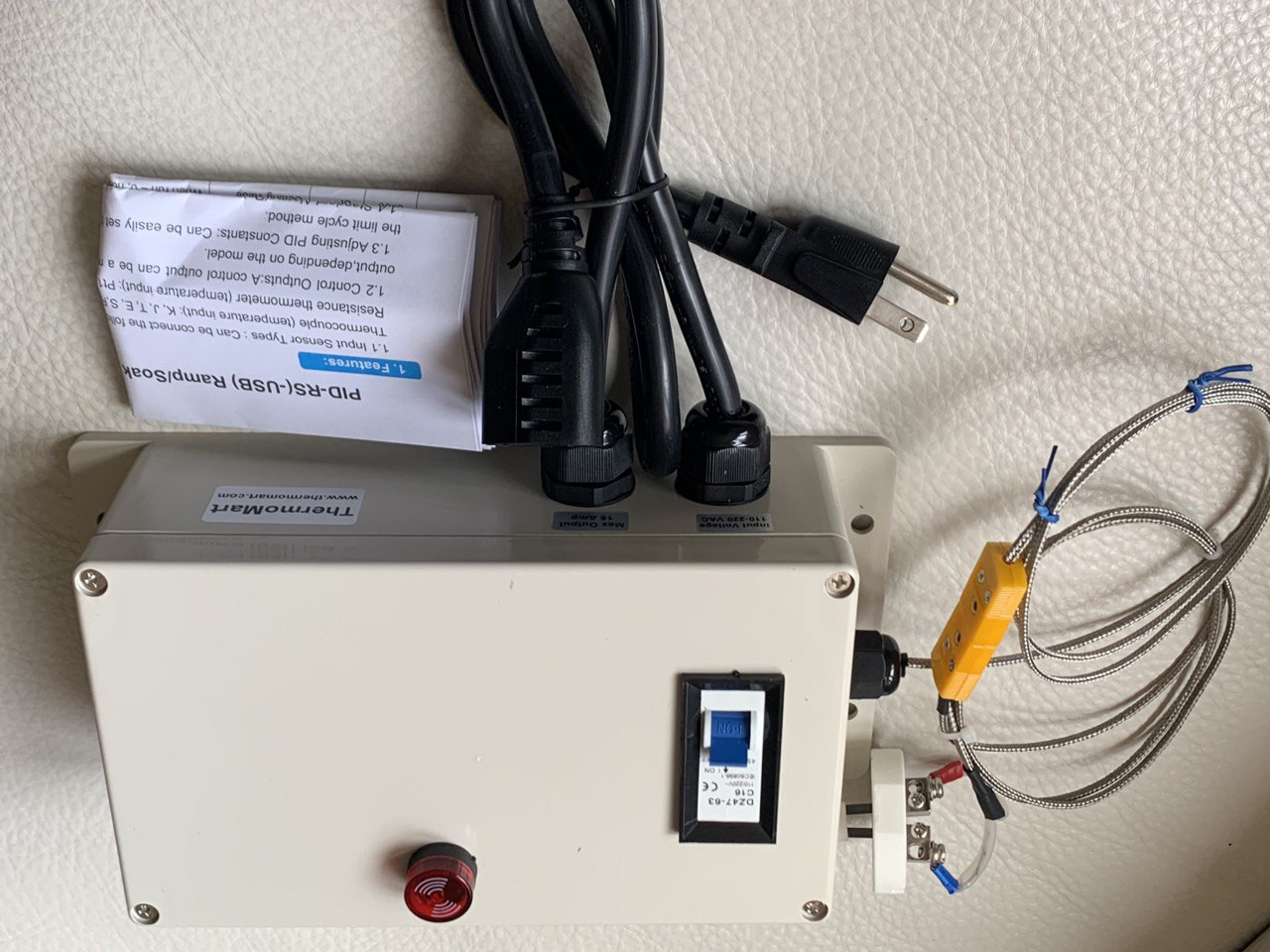 Kiln Sitter PID Temperature Control Box Probe Ceramic Pottery Glass Annealing