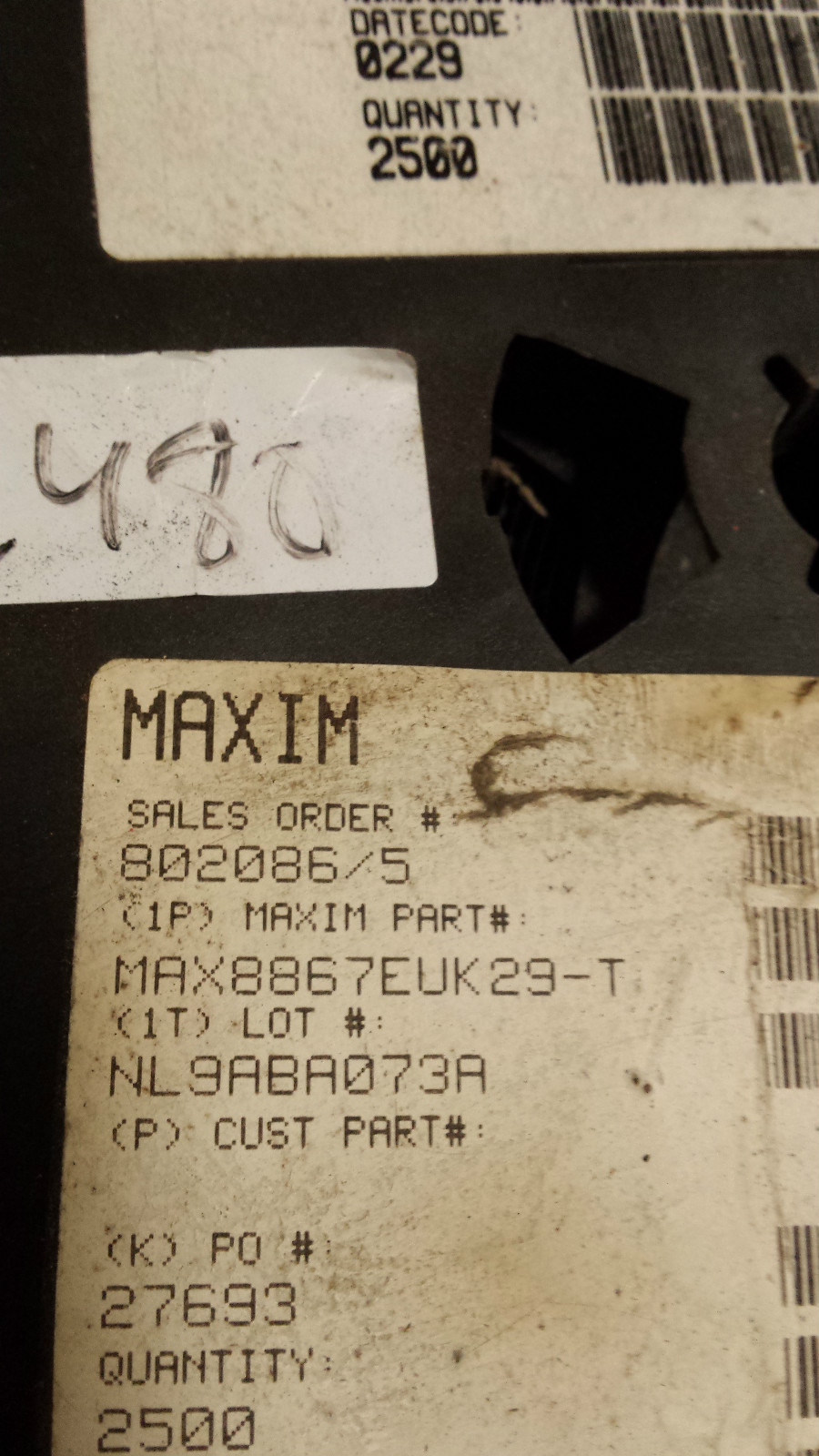 Lot of 50 pieces of Maxim MAX8867EUK29-T (# a1)