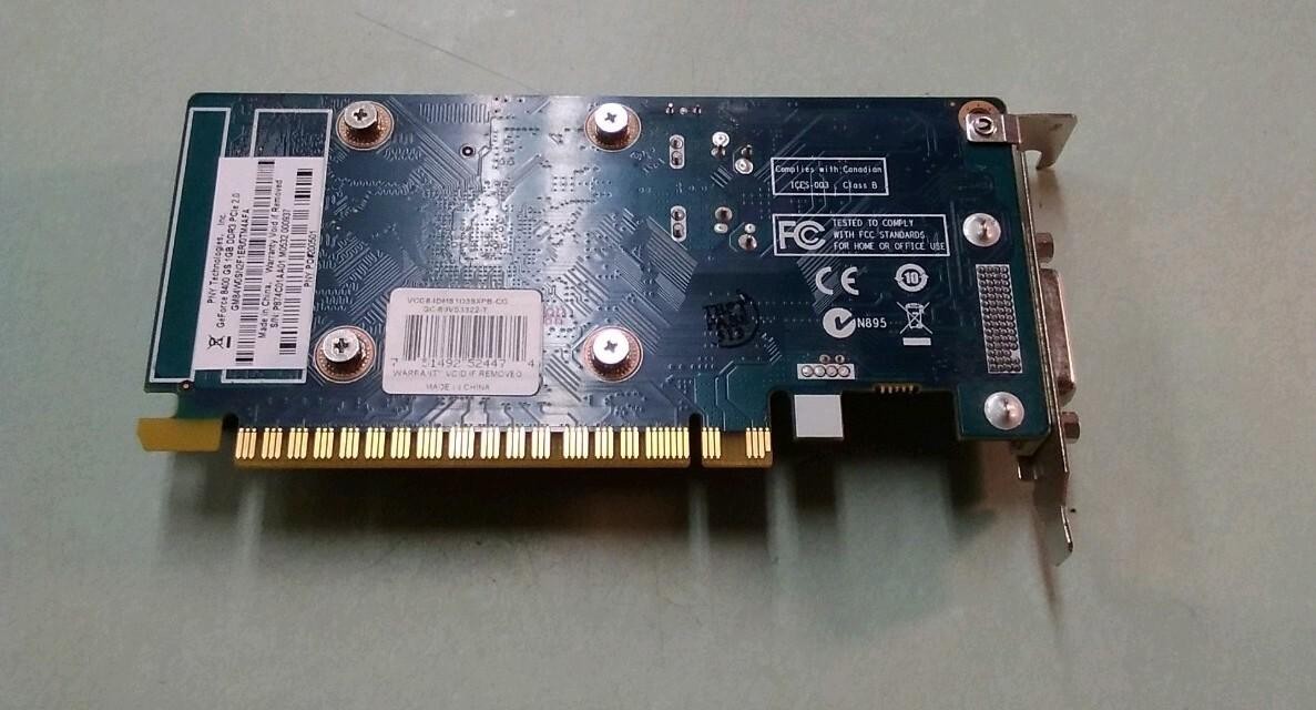 PNY Nvidia Geforce 8400 GS DDR3 1GB PCle 2.0 Graphics Card GM84W0SN2F1ER/0TM4AJA