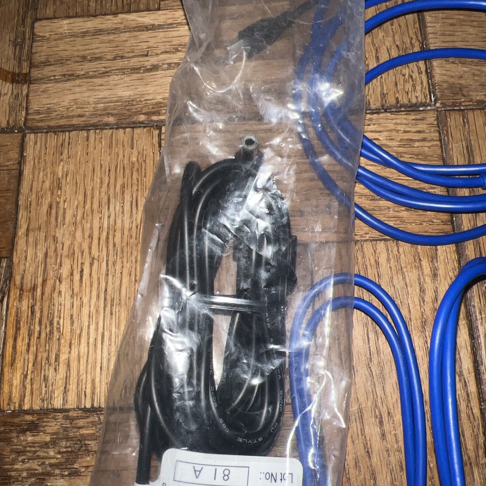 Electronics Lot Blue Micro Cables Cigarette Car Charger TV Audio Cable etc