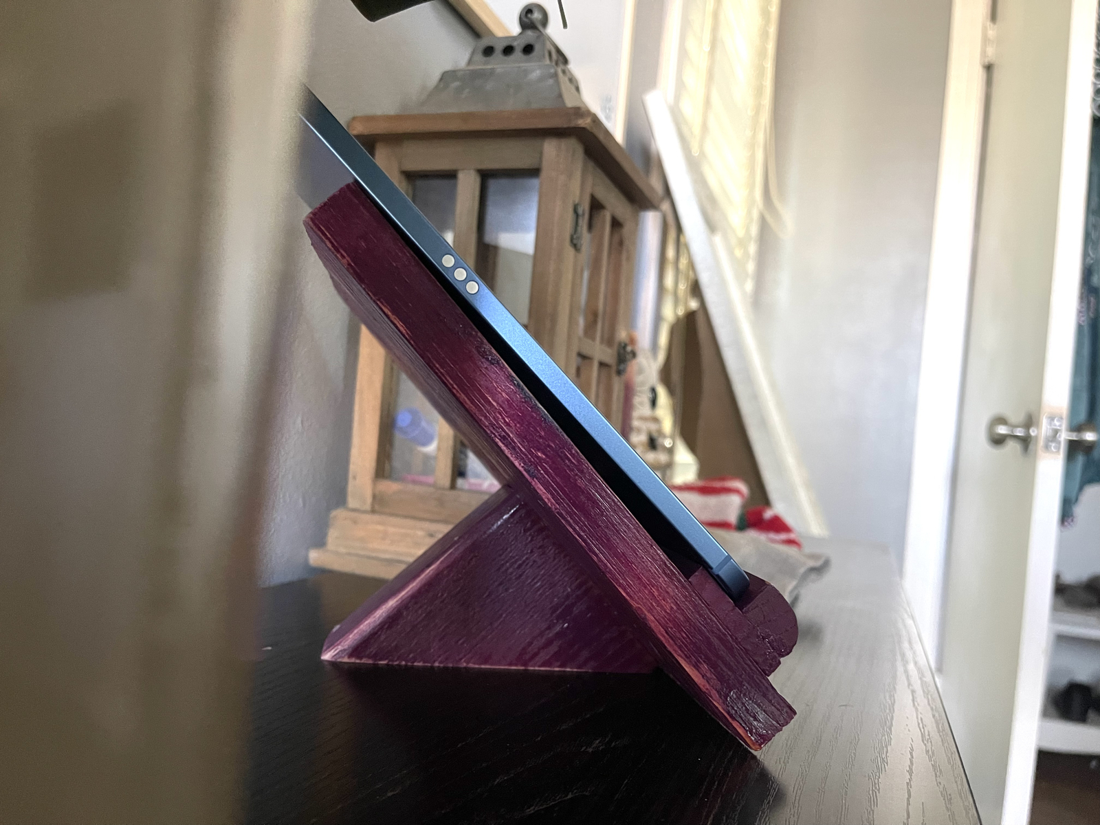 Wooden Rustic iPad Stand